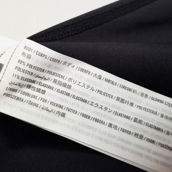 Abercrombie & Fitch Squareneck Traveler Mini Dress M Black White Trim Athleisure - Picture 16 of 16